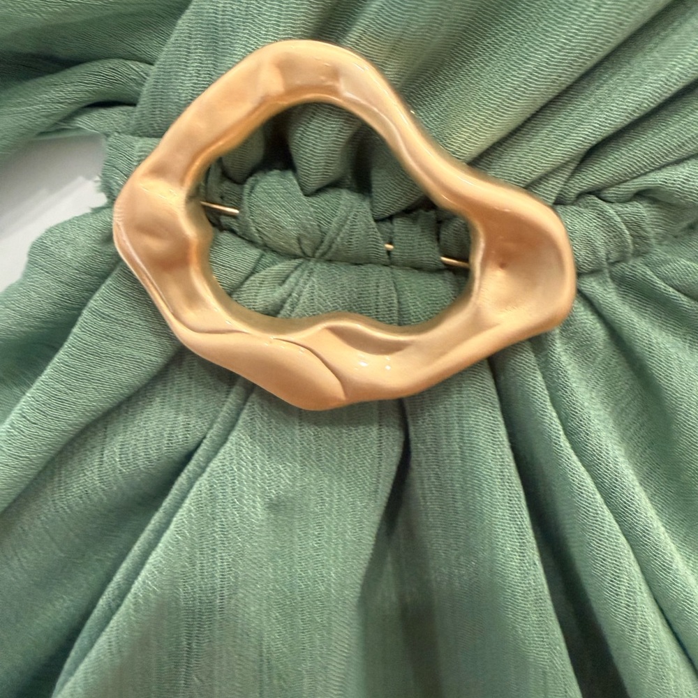 Missguided Sage Green Backless Maxi Dress - Picture 3 of 3